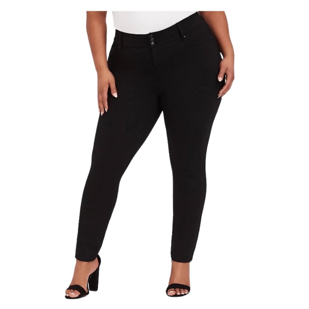 Torrid Studio Premium Ponte Stretch Jegging Black Size 14R